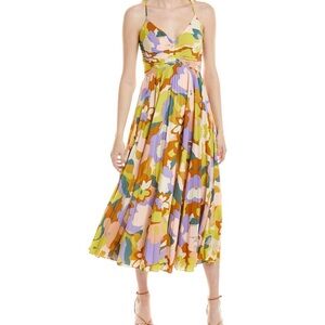 Astr Floral Midi Dress - Multicolor